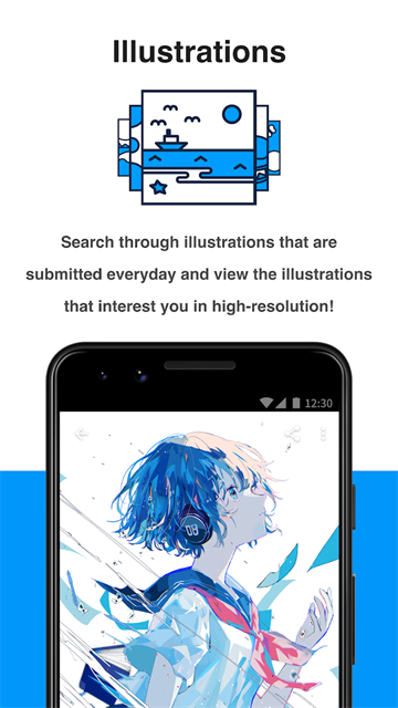 Pixiv 插画详情界面